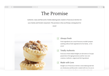 Francesca's Home Baked Delights - Promise